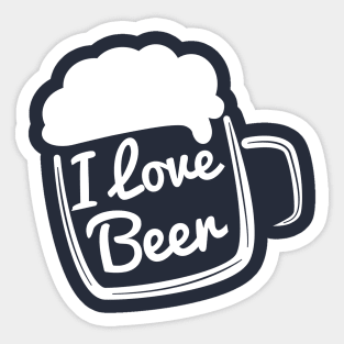 I love beer t-shirt Sticker